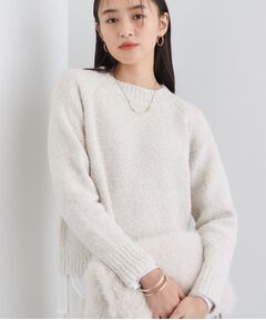 INDIVI / インディヴィ ニット・セーター | 【洗える／ラメ／意匠感】ミックスブークレニット