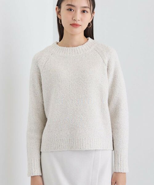 INDIVI / インディヴィ ニット・セーター | 【洗える/ラメ/意匠感】ミックスブークレニット | 詳細10