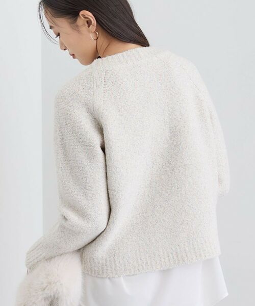 INDIVI / インディヴィ ニット・セーター | 【洗える/ラメ/意匠感】ミックスブークレニット | 詳細3