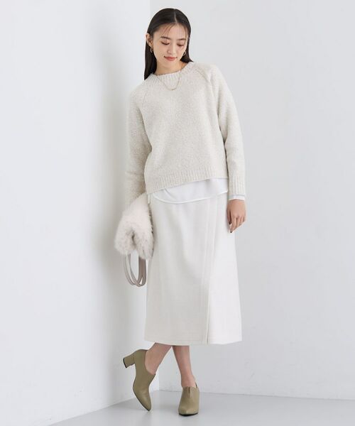 INDIVI / インディヴィ ニット・セーター | 【洗える/ラメ/意匠感】ミックスブークレニット | 詳細4