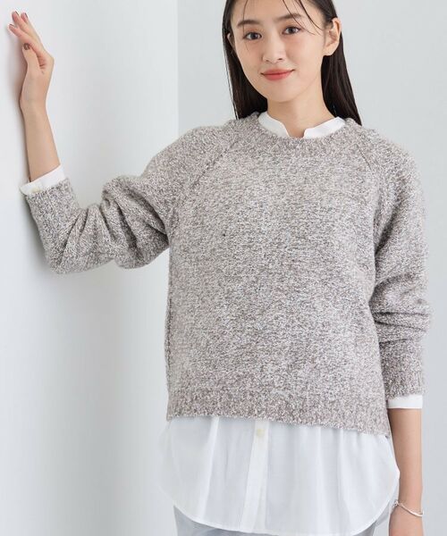 INDIVI / インディヴィ ニット・セーター | 【洗える/ラメ/意匠感】ミックスブークレニット | 詳細6