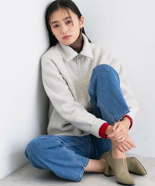 INDIVI / インディヴィ カーディガン・ボレロ | 【洗える】カラーネップ ダブルジップカーディガン | 詳細3