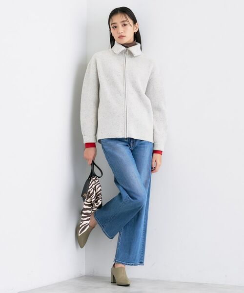 INDIVI / インディヴィ カーディガン・ボレロ | 【洗える】カラーネップ ダブルジップカーディガン | 詳細4