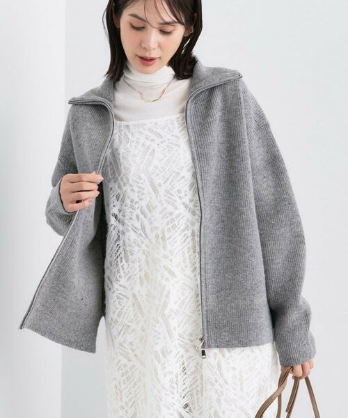 INDIVI / インディヴィ カーディガン・ボレロ | 【洗える】カラーネップ ダブルジップカーディガン | 詳細6