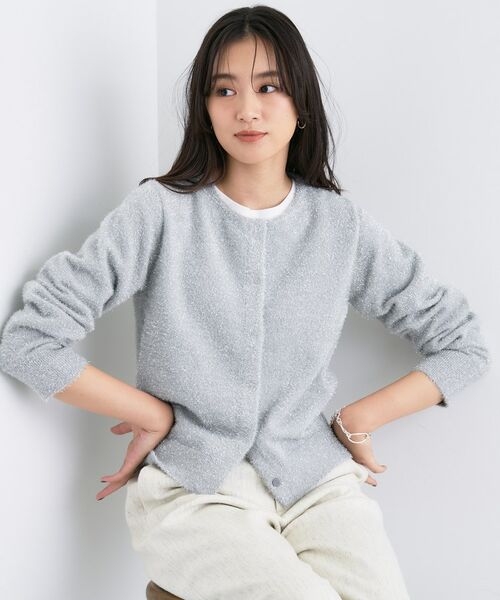 INDIVI / インディヴィ カーディガン・ボレロ | 【洗える】ラメニットカーディガン | 詳細2