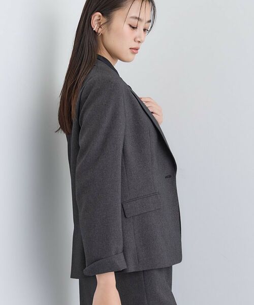 INDIVI / インディヴィ テーラードジャケット | 【洗える/通勤/スーツ】メランジストレッチ テーラージャケット | 詳細10