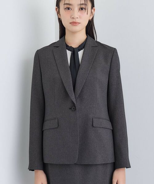 INDIVI / インディヴィ テーラードジャケット | 【洗える/通勤/スーツ】メランジストレッチ テーラージャケット | 詳細14