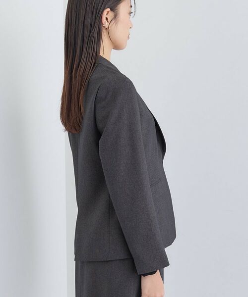 INDIVI / インディヴィ テーラードジャケット | 【洗える/通勤/スーツ】メランジストレッチ テーラージャケット | 詳細15