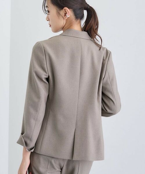 INDIVI / インディヴィ テーラードジャケット | 【洗える/通勤/スーツ】メランジストレッチ テーラージャケット | 詳細3