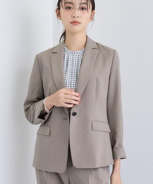 INDIVI/インディヴィ 【洗える/通勤/スーツ】メランジストレッチ テーラージャケット トープ(054) 38(M) INDIVI/インディヴィ 【洗える/通勤/スーツ】メランジストレッチ テーラージャケット トープ(054) 38(M)