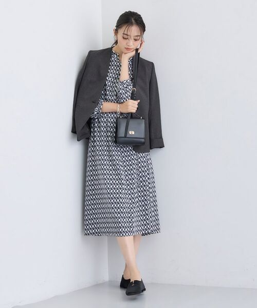 INDIVI / インディヴィ テーラードジャケット | 【洗える/通勤/スーツ】メランジストレッチ ノーカラージャケット | 詳細4