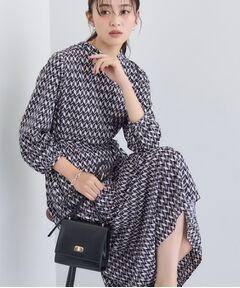 INDIVI / インディヴィ ミニ丈・ひざ丈ワンピース | 【洗える／オリジナル柄】ジオメプリント フレアワンピース