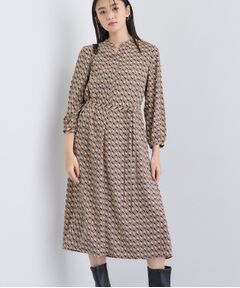 INDIVI / インディヴィ ミニ丈・ひざ丈ワンピース | 【洗える／オリジナル柄】ジオメプリント フレアワンピース