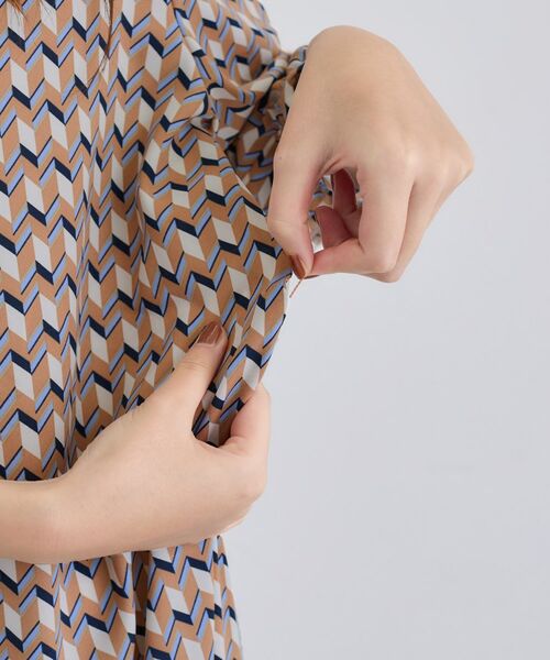 INDIVI / インディヴィ ミニ丈・ひざ丈ワンピース | 【洗える／オリジナル柄】ジオメプリント フレアワンピース | 詳細17