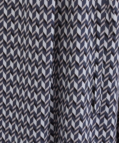 INDIVI / インディヴィ ミニ丈・ひざ丈ワンピース | 【洗える／オリジナル柄】ジオメプリント フレアワンピース | 詳細5