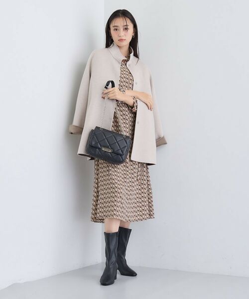 INDIVI / インディヴィ ミニ丈・ひざ丈ワンピース | 【洗える／オリジナル柄】ジオメプリント フレアワンピース | 詳細8