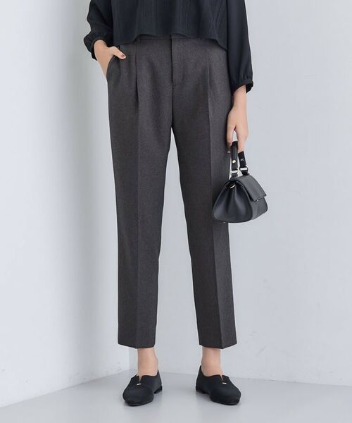 INDIVI/インディヴィ 【洗える/通勤/スーツ】メランジストレッチ テーパードパンツ チャコールグレー(014) 05(XXS) INDIVI/インディヴィ 【洗える/通勤/スーツ】メランジストレッチ テーパードパンツ チャコールグレー(014) 05(XXS)