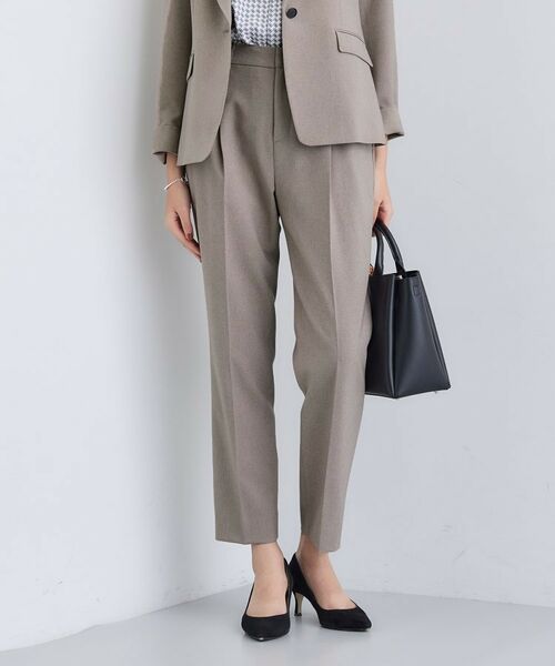 INDIVI/インディヴィ 【洗える/通勤/スーツ】メランジストレッチ テーパードパンツ トープ(054) 05(XXS) INDIVI/インディヴィ 【洗える/通勤/スーツ】メランジストレッチ テーパードパンツ トープ(054) 05(XXS)