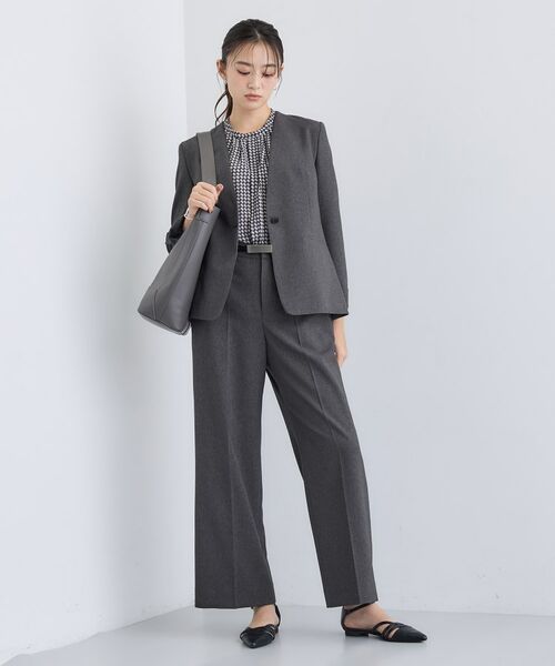 INDIVI / インディヴィ パンツ | 【洗える／通勤／スーツ】メランジストレッチ ワイドパンツ | 詳細12