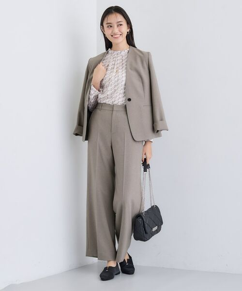 INDIVI / インディヴィ パンツ | 【洗える／通勤／スーツ】メランジストレッチ ワイドパンツ | 詳細4