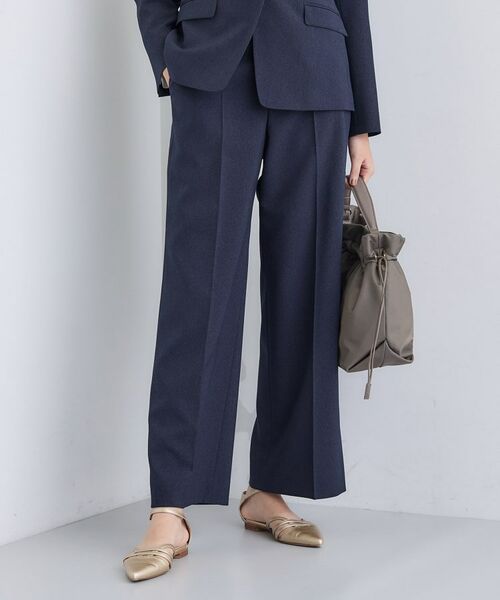INDIVI/インディヴィ 【洗える/通勤/スーツ】メランジストレッチ ワイドパンツ ネイビー(094) 38(M) INDIVI/インディヴィ 【洗える/通勤/スーツ】メランジストレッチ ワイドパンツ ネイビー(094) 38(M)