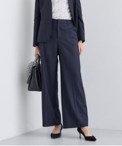 INDIVI / インディヴィ パンツ | 【日本製／スーツ／通勤】シルクウールストレッチ ワイドパンツ