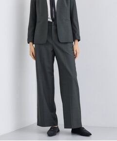 INDIVI / インディヴィ パンツ | 【日本製／スーツ／通勤】シルクウールストレッチ ワイドパンツ