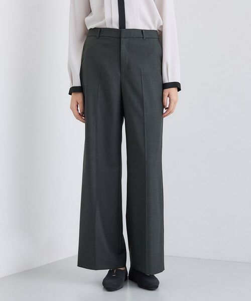 INDIVI / インディヴィ パンツ | 【日本製／スーツ／通勤】シルクウールストレッチ ワイドパンツ | 詳細10