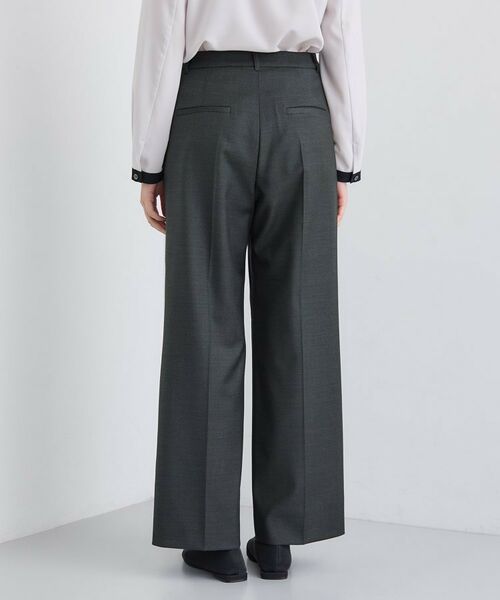 INDIVI / インディヴィ パンツ | 【日本製／スーツ／通勤】シルクウールストレッチ ワイドパンツ | 詳細12