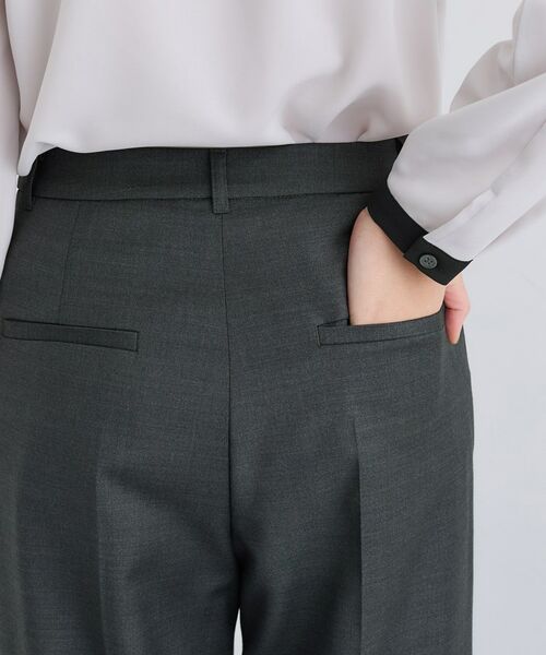 INDIVI / インディヴィ パンツ | 【日本製／スーツ／通勤】シルクウールストレッチ ワイドパンツ | 詳細15