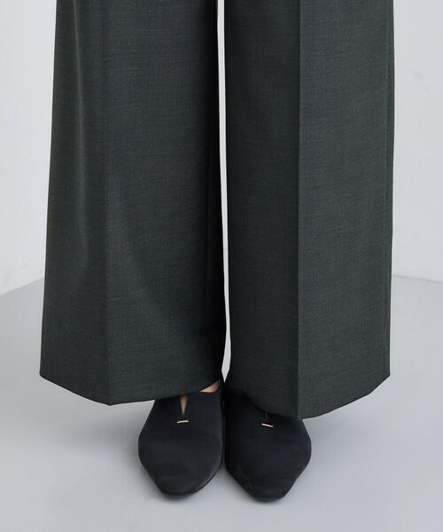 INDIVI / インディヴィ パンツ | 【日本製／スーツ／通勤】シルクウールストレッチ ワイドパンツ | 詳細16