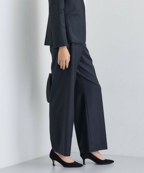 INDIVI / インディヴィ パンツ | 【日本製／スーツ／通勤】シルクウールストレッチ ワイドパンツ | 詳細2