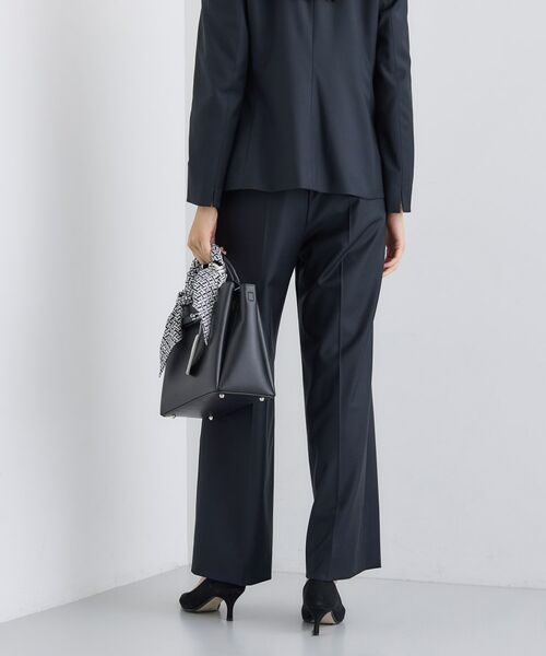INDIVI / インディヴィ パンツ | 【日本製／スーツ／通勤】シルクウールストレッチ ワイドパンツ | 詳細3
