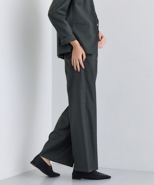 INDIVI / インディヴィ パンツ | 【日本製／スーツ／通勤】シルクウールストレッチ ワイドパンツ | 詳細6