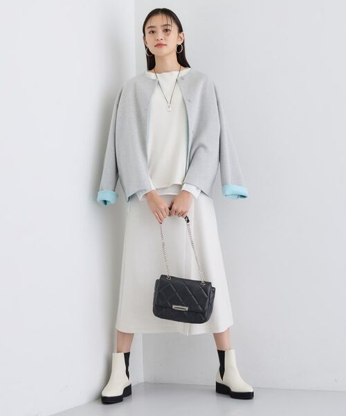 INDIVI / インディヴィ ロング・マキシ丈スカート | 【SETUP可能/洗える/UVケア】ライトジャージ セミフレアスカート | 詳細4