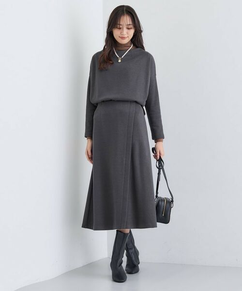 INDIVI / インディヴィ ロング・マキシ丈スカート | 【SETUP可能/洗える/UVケア】ライトジャージ セミフレアスカート | 詳細8