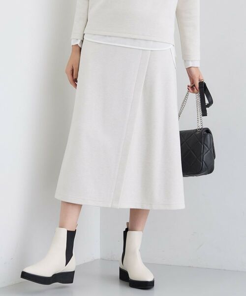 INDIVI/インディヴィ 【SETUP可能/洗える/UVケア】ライトジャージ セミフレアスカート オフホワイト(003) 19(5L) INDIVI/インディヴィ 【SETUP可能/洗える/UVケア】ライトジャージ セミフレアスカート オフホワイト(003) 19(5L)