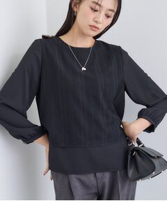 INDIVI / インディヴィ シャツ・ブラウス | 【オフィス／きれいめ】2WAYレース切り替えブラウス