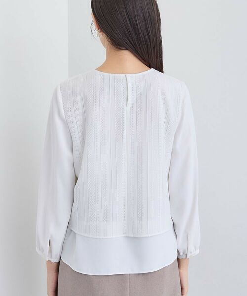 INDIVI / インディヴィ シャツ・ブラウス | 【オフィス/きれいめ】2WAYレース切り替えブラウス | 詳細12