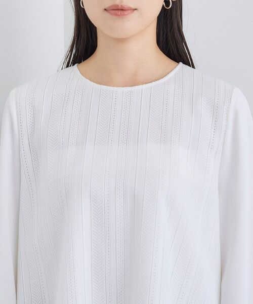 INDIVI / インディヴィ シャツ・ブラウス | 【オフィス/きれいめ】2WAYレース切り替えブラウス | 詳細13