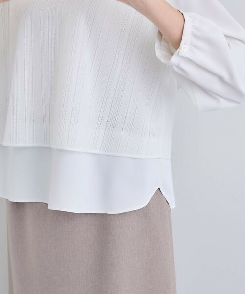 INDIVI / インディヴィ シャツ・ブラウス | 【オフィス/きれいめ】2WAYレース切り替えブラウス | 詳細16