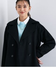 INDIVI / インディヴィ トレンチコート | 【軽やか／ゆったり】ウール混ショートトレンチコート