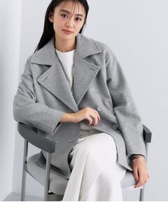 INDIVI / インディヴィ トレンチコート | 【軽やか／ゆったり】ウール混ショートトレンチコート