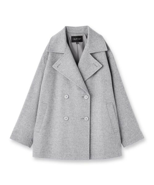 INDIVI / インディヴィ トレンチコート | 【軽やか／ゆったり】ウール混ショートトレンチコート | 詳細1
