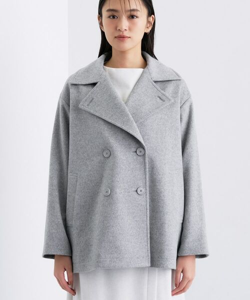 INDIVI / インディヴィ トレンチコート | 【軽やか／ゆったり】ウール混ショートトレンチコート | 詳細10