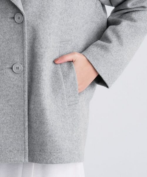 INDIVI / インディヴィ トレンチコート | 【軽やか／ゆったり】ウール混ショートトレンチコート | 詳細15