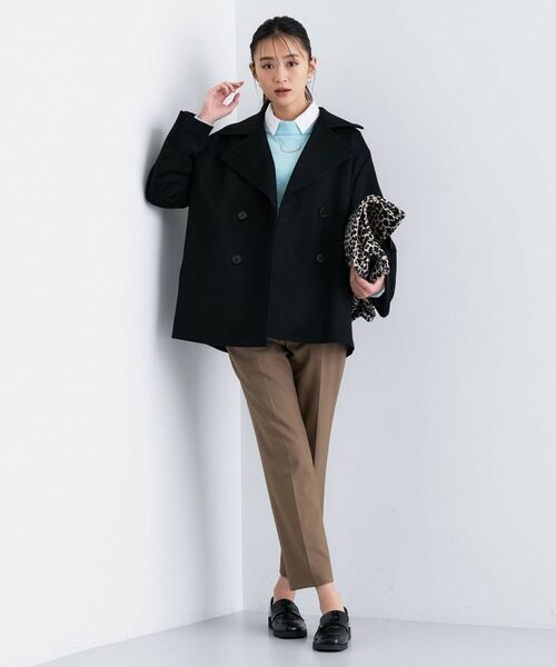 INDIVI / インディヴィ トレンチコート | 【軽やか／ゆったり】ウール混ショートトレンチコート | 詳細4