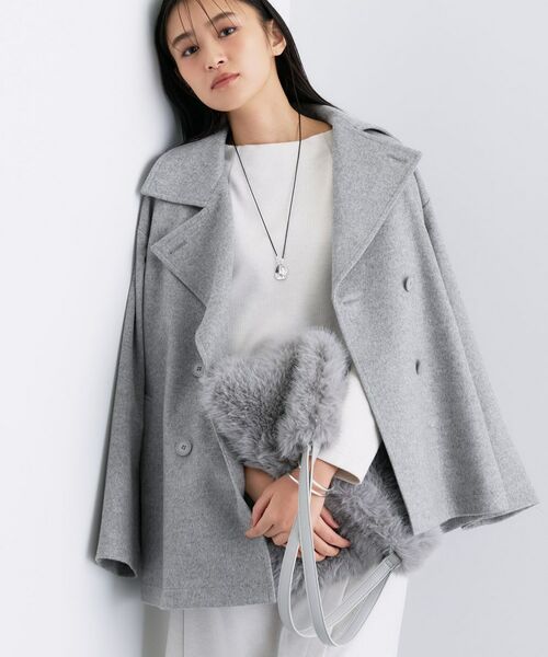 INDIVI / インディヴィ トレンチコート | 【軽やか／ゆったり】ウール混ショートトレンチコート | 詳細6