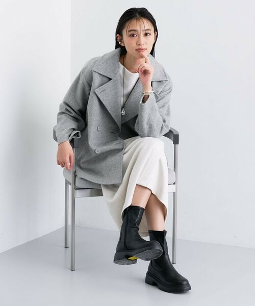 INDIVI / インディヴィ トレンチコート | 【軽やか／ゆったり】ウール混ショートトレンチコート | 詳細7