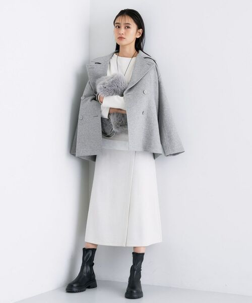 INDIVI / インディヴィ トレンチコート | 【軽やか／ゆったり】ウール混ショートトレンチコート | 詳細8